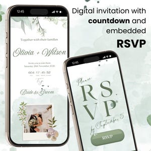 Editable Boho Wedding Website | Canva Template with RSVP | Digital Invite | Mobile Friendly | DIY Wedding Site