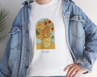 T-shirt Girasoli di Van Gogh, Vincent Van Gogh, T-shirt Girasoli, T-shirt da pittura