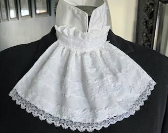 Cuello jabot de encaje blanco: volante de cuello steampunk victoriano