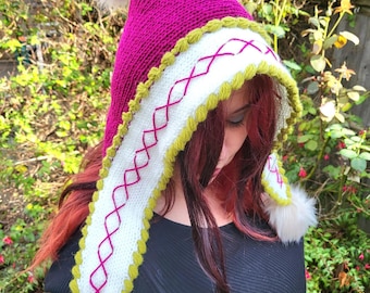 Gebreide bos pixiemuts, wintermuts voor volwassenen/tieners