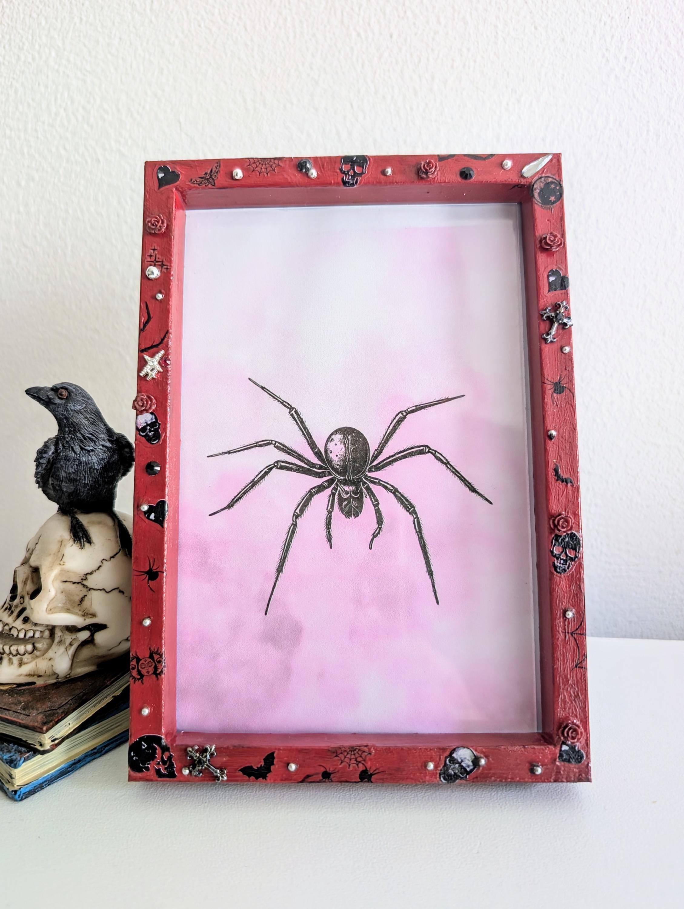 Red Recangular Gothic Frame Hand Embellished Gothic Photo Frame, Red Wooden Decor (4x6) - Etsy
