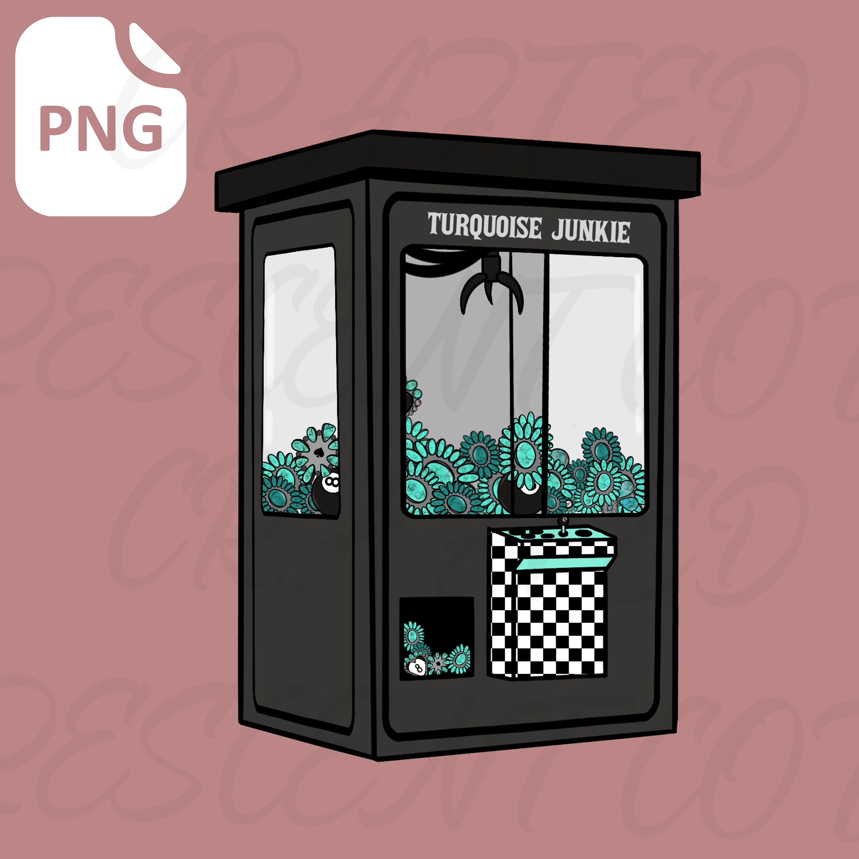 Turquoise Claw Machine PNG Digital Design - Etsy