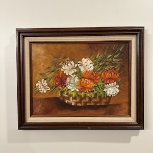 Vintage Floral Oil Painting