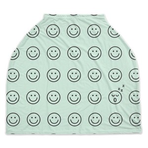 Car Seat, Cover, Breastfeeding Cover, Nursing, Baby, Baby Shower, Gift, Poncho, Nursing Cover, Breastfeeding Cover, Smiley Face, Funny image 2