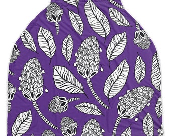 Car Seat, Cover, Breastfeeding Cover, Nursing, Baby, Baby Shower, Gift, Poncho, Nursing Cover, Breastfeeding Cover, Purple, Graphic, Boho