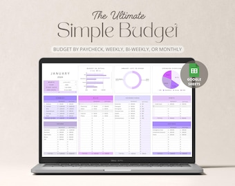 Budget Planner Google Sheets Monthly Budget Spreadsheet Paycheck Budget Tracker Google Sheets Weekly Budget Template BiWeekly Budget Expense