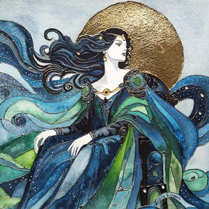 Giclée Print, Hand gilded: Queen Medb
