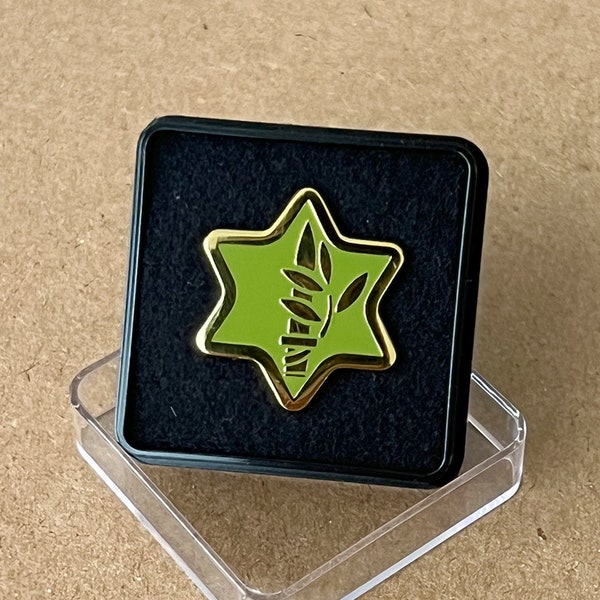 Tzahal lapel pin in a plastic gift box