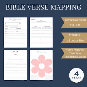 Bible Verse Mapping | Verse Mapping | Verse Mapping Template | Bible Study | Bible Study Tools | Bible Study Template | Verse Map Printable