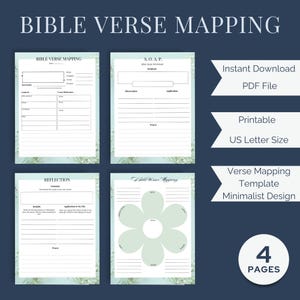 Bible Verse Mapping | Verse Mapping | Verse Mapping Template | Bible Study | Bible Study Tools | Bible Study Template | Verse Map Printable