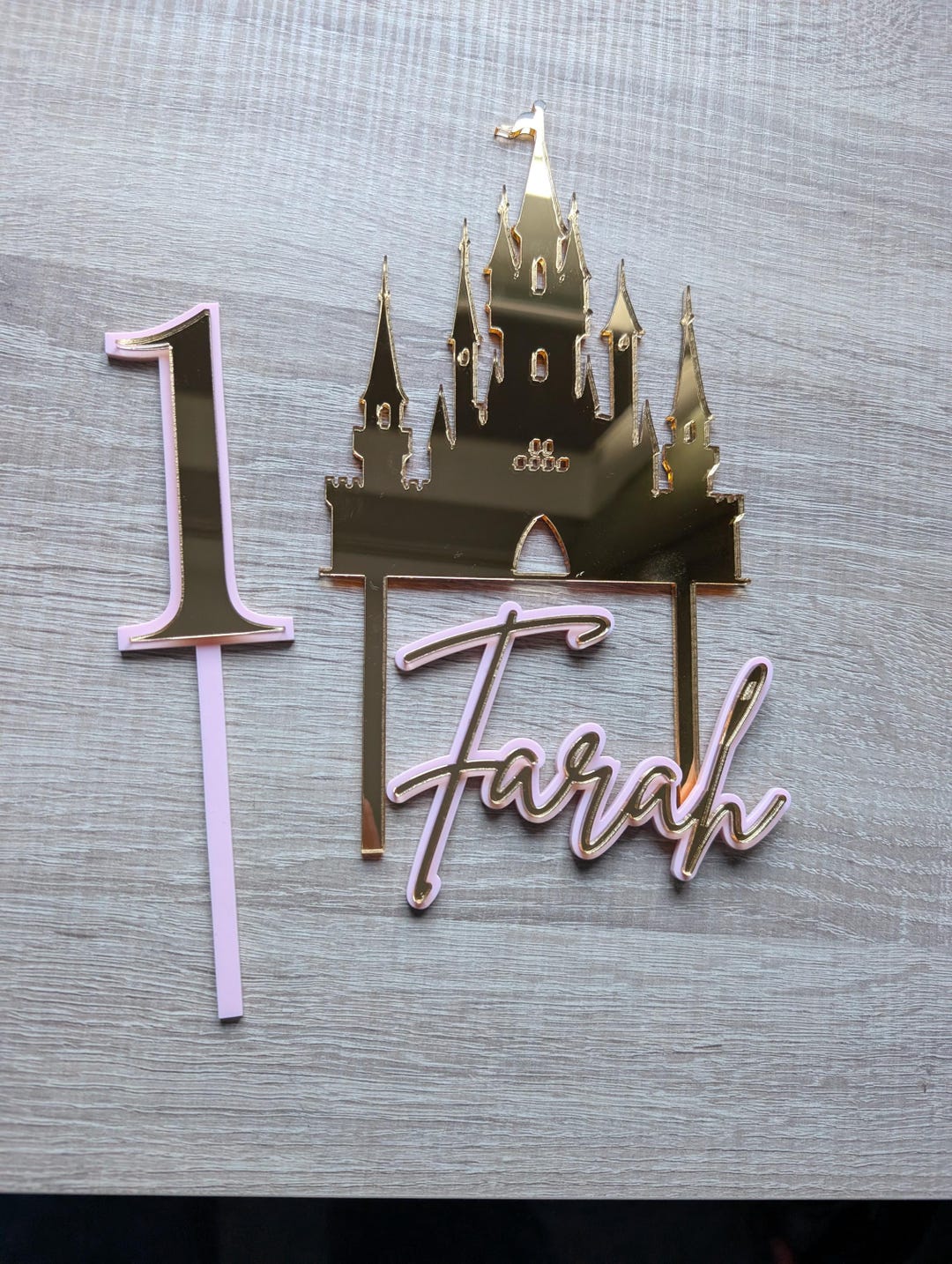 Princess Acrylic Cake Topper Set, Castle - Etsy UK