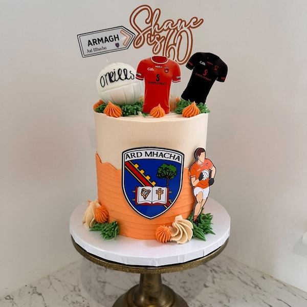 Gaelic cake topper, GAA,  hurling, football, camogie