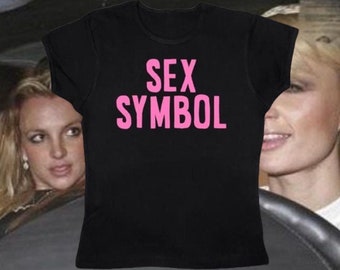 SexSymbol Y2K Baby T-Shirt | Bauchfreies Top | Grafik Top | Geschenk für sie | Geschenk für Freund | Zitat | Hemd | Mem | Kultig | Viral | Jahrgang | 2000er Jahren