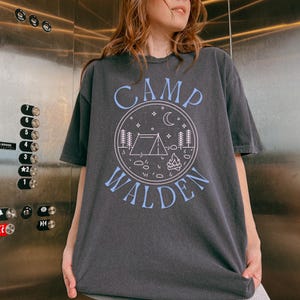 Camp Walden Dreamy Unisex Garment-Dyed T-Shirt, Summer Camp Shirt, Casual Tee, Gift for Campers, Nostalgic Apparel, Dreamy Fashion