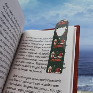 Christmas Bookmark,  Bookish Christmas Bookmark, Christmas Gift Holiday, Gift for Readers, Gift for Book Lovers