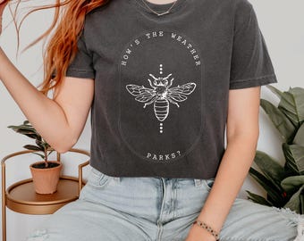 Magnolia Parks Shirt | How&#39;s The Weather Parks? | Jessa Hastings | Bookish Merch | Comfort Colors