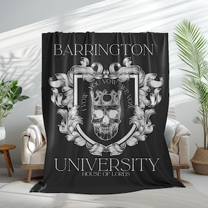 Universidad Barrington / Manta de la serie The Lords / El ritual / Manta de merchandising de Bookish / Merchandising de Shantal Tessier / Booktok