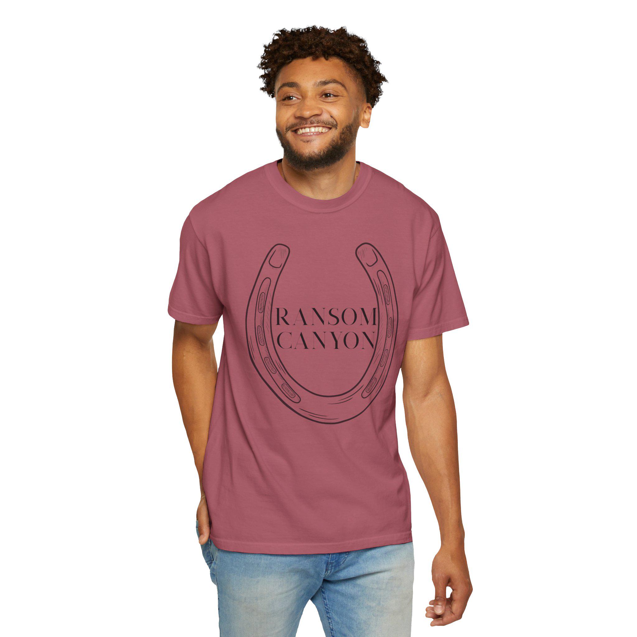 canyon clothing tシャツ Ransom Canyon Comfort Colors Tee | Horseshoe Western Graphic Shirt