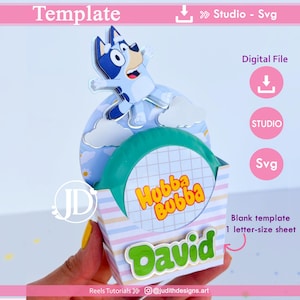 Plantilla Hubba Bubba SVG y Studio Box, plantilla de cinta Hubba Bubba Bubble Gum, plantilla de caja Hubba Bubba.