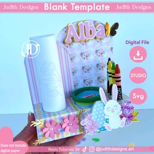Activity Box Stencil for Cameo and Cricut, Activity Box Stencil for Coloring and 0.1oz Playdoh.