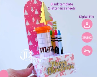 Box Template MM minis 1.08oz, Coloring box for Cricut and Silhouette, Coloring Activity Box with MM Minis 1.08oz, Box template.
