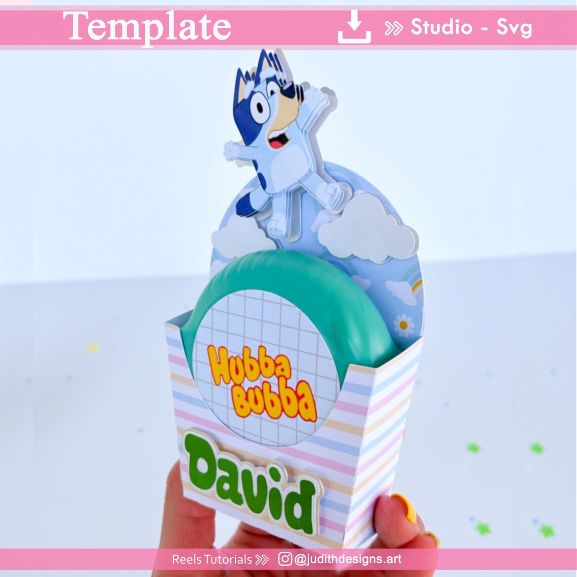 Hubba Bubba SVG &amp; Studio Box Template, Hubba Bubba Bubble Gum Tape ...