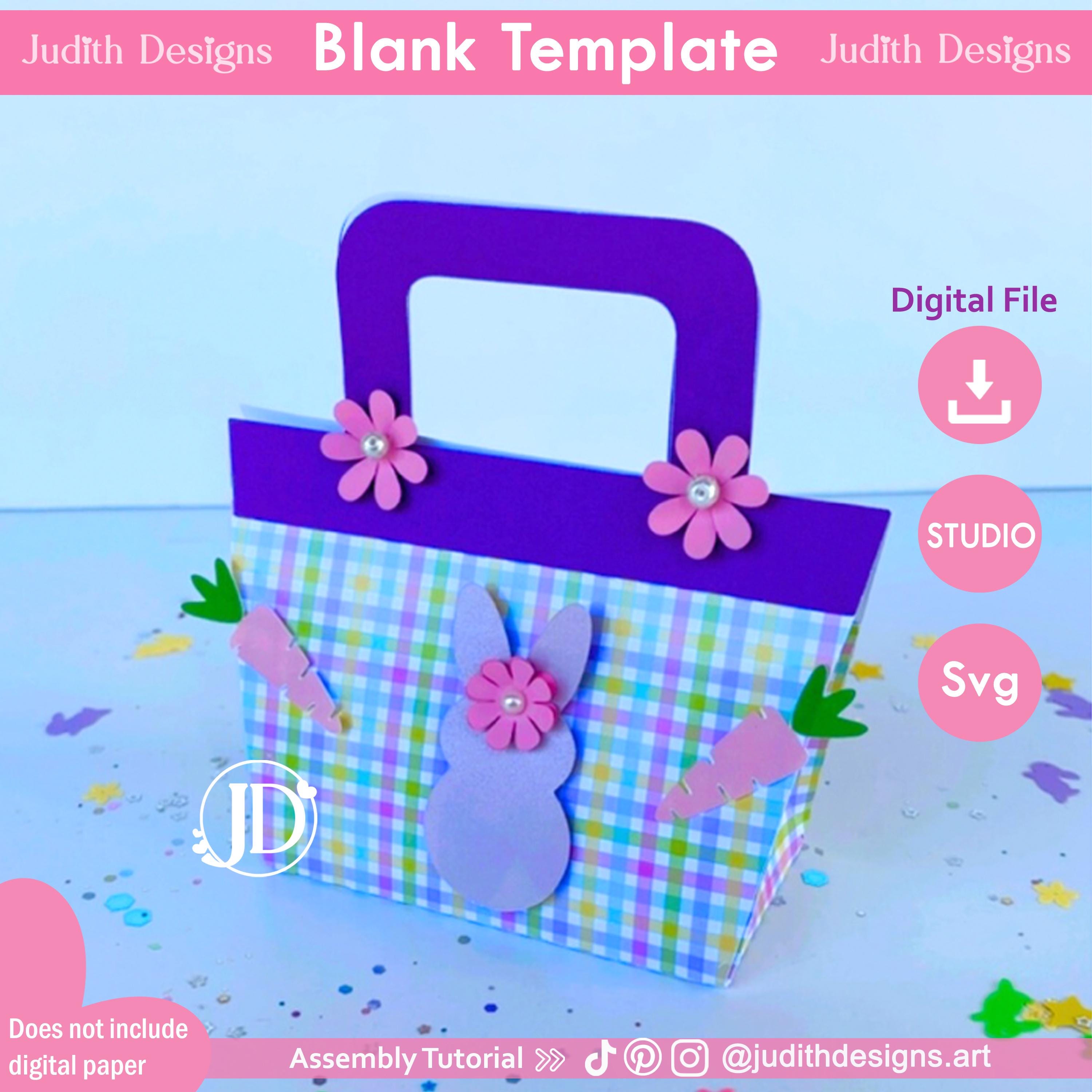 Easter Basket Template SVG and Studio, Cricut and Cameo Cutting File ...