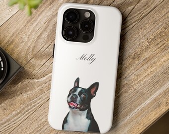 Pet Portrait Phone Case, Custom Pet Phone Case, Dog Portrait Phone Case, Pet iPhone Case, Custom Cat Owner Gift, Personalized Dog Owner Gift