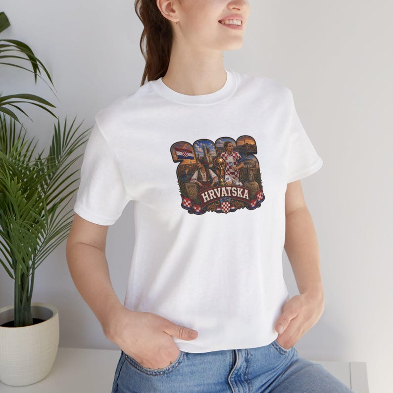 Croatia Vintage Soccer Graphic T-Shirt, World Cup 2026 Fan Apparel image 2