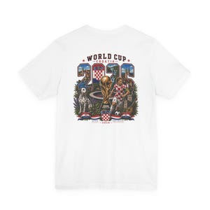 Croatia Vintage Soccer Graphic T-Shirt, World Cup 2026 Fan Apparel image 5