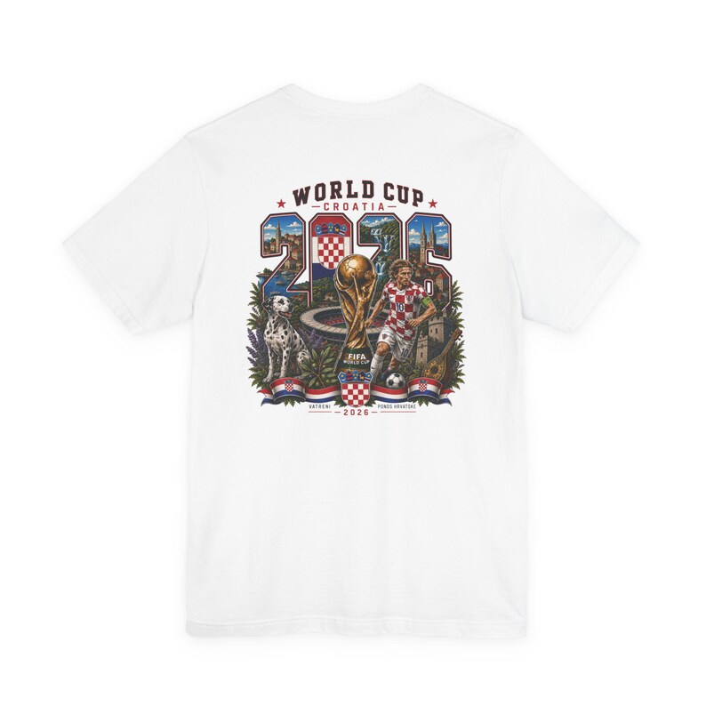 Croatia Vintage Soccer Graphic T-Shirt, World Cup 2026 Fan Apparel image 5