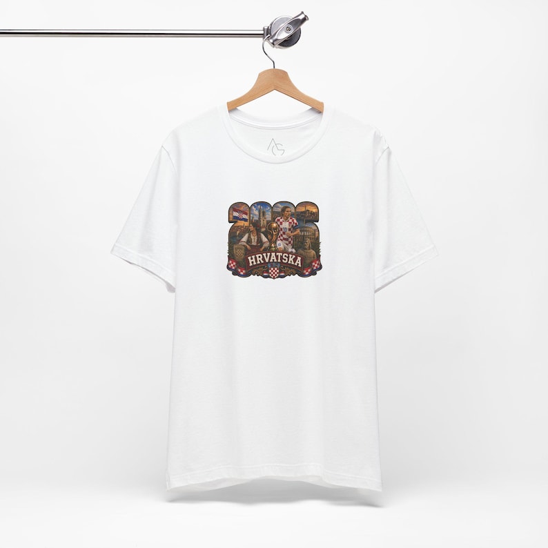 Croatia Vintage Soccer Graphic T-Shirt, World Cup 2026 Fan Apparel image 1