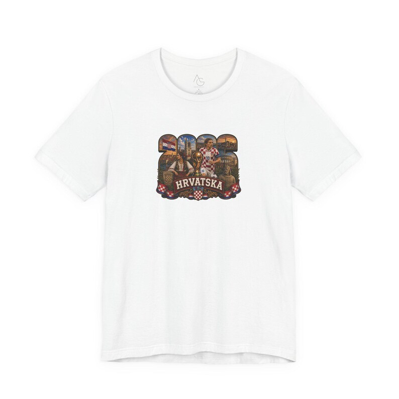 Croatia Vintage Soccer Graphic T-Shirt, World Cup 2026 Fan Apparel image 6