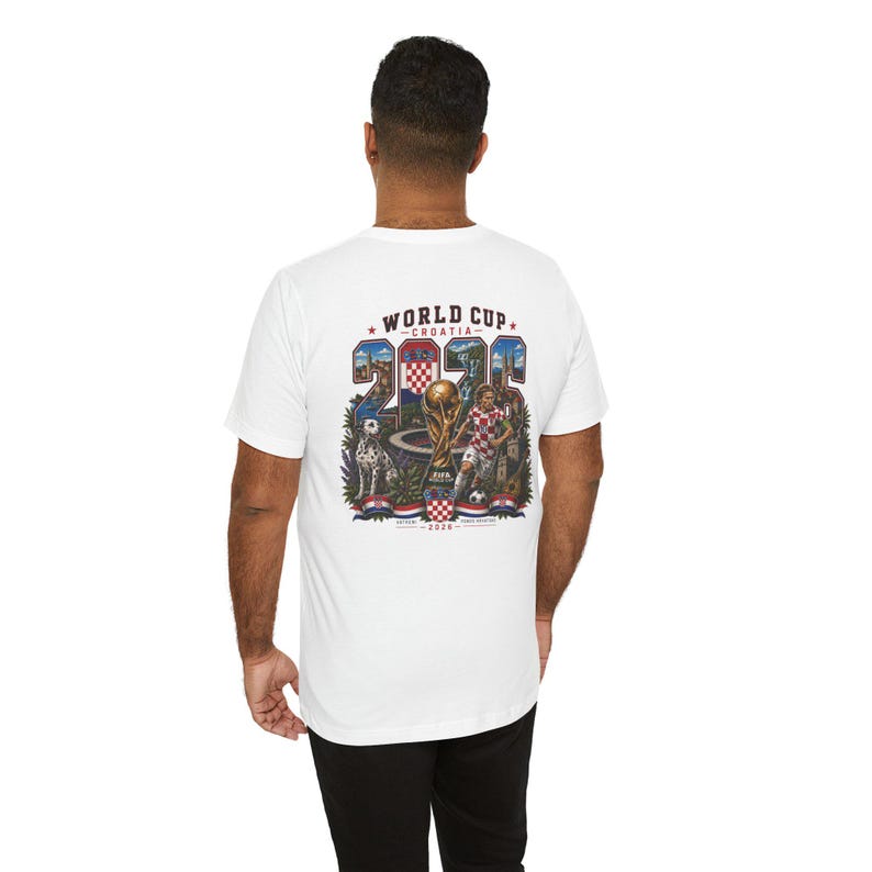 Croatia Vintage Soccer Graphic T-Shirt, World Cup 2026 Fan Apparel image 3