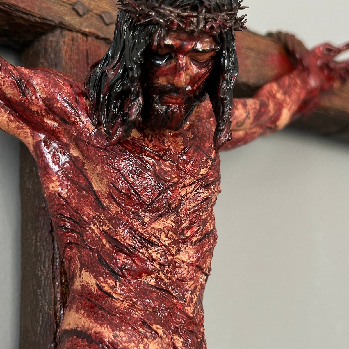 Realistic Crucifix of Christ – Hand-painted 3D Jesus Figure | Catholic Art | Religious Gift | the Passion-inspired Custom Sculpture - Etsy