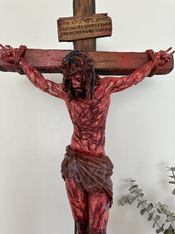 Jesus Crucifix – the Passion of the Christ, Realistic Hand-painted