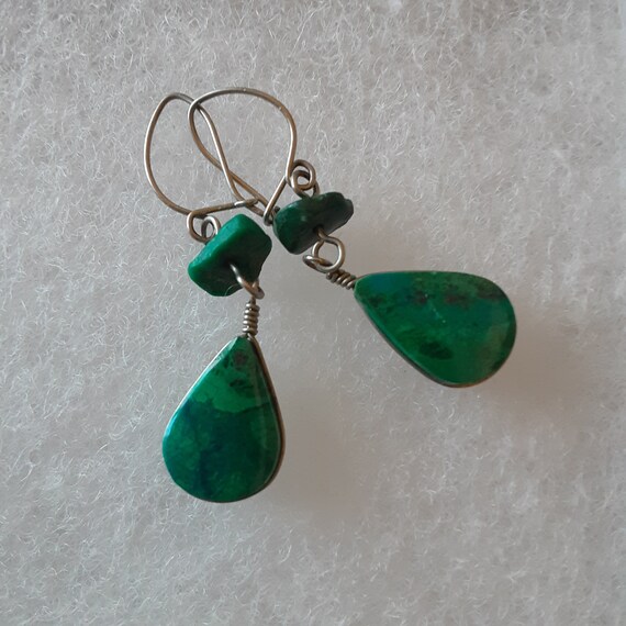 Two Pairs of American Indian Turquoise Earrings, … - image 3