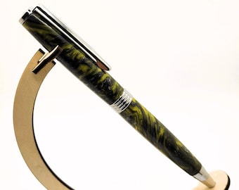 Hart Double Twist in Charcoal/Yellow Resin