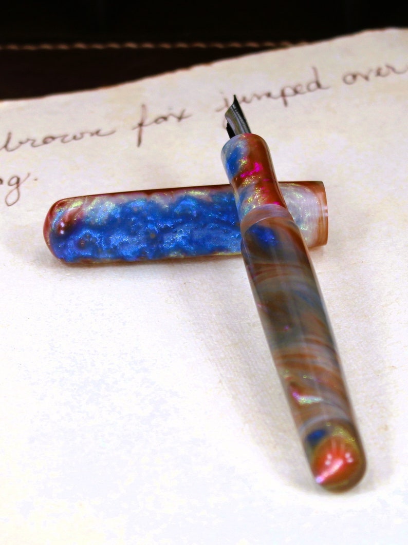 Handmade Fountain Pen – "Cosmica Nebulosa" BFP37 immagine 1