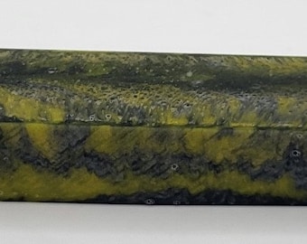 Charcoal Grey and Yellow  pen blank 1."x.75"x5.5" -A