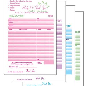 Carbonless Sales Receipt Invoice