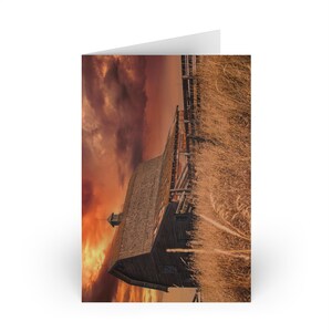Cartes de voeux rustiques - Parfaites pour toutes les occasions, 1 ou 10 paquets, papeterie faite main, style campagnard, anniversaire, merci, vierges à l'intérieur