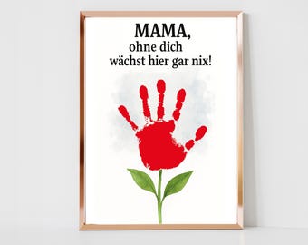 Gift: Children's Handprint | Baby Footprint Gift | Grandparents' Gift | Baby Handprint Gift | Mother's Day Gift | DIY Gift | Hand-Painted Idea