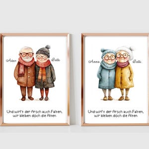 Personalized Poster Old Best Friends Wall Picture Couple Gift Birthday Gift Christmas Gift Last Minute Idea Girlfriend