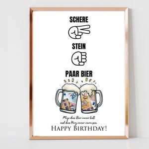 Cash gift for a round birthday for men to print | Gift idea for best friend, funny, humorous, last-minute beer lover, digital download