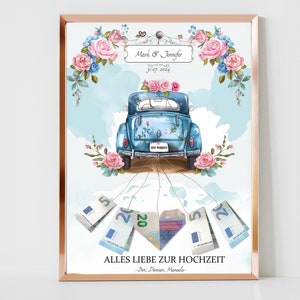 Regalo digitale in denaro per le nozze | Poster per le nozze | Regalo fai da te per gli sposi | Regalo in denaro per le nozze | Regalo in denaro personalizzato