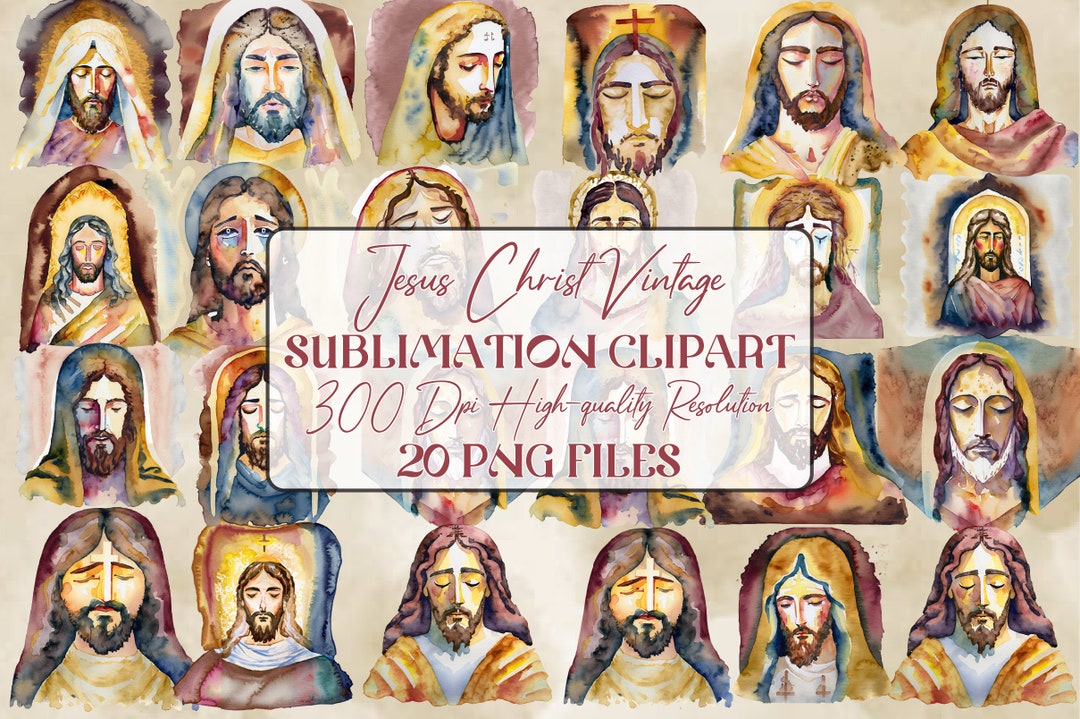 Watercolor Jesus Christ Clipart, Christian Clipart, Catholic Clipart ...