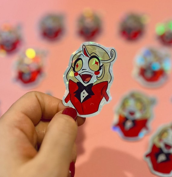 Charlie Morningstar Holographic Sticker Fanart From Hazbin Hotel
