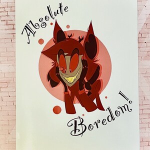 Alastor the Radio Demon Fan art print from Hazbin Hotel Cartoon