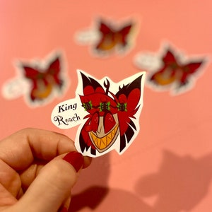 Alastor the Radio Demon Vinyl Sticker Fanart from Hazbin Hotel Cartoon